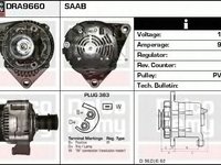 Alternator SAAB 9-3 Cabriolet YS3D DELCOREMY DRA9660
