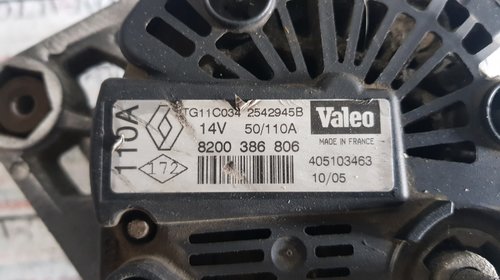 Alternator Valeo original 110A Renault Twingo II 1.5DCi 64/75/84/86cp 8200386806