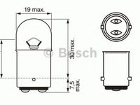 Bec, iluminare numar circulatie FIAT PUNTO Van (176L) (1996 - 2000) BOSCH 1 987 302 237