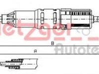 Cablu ambreiaj PEUGEOT 406 limuzina (8B), PEUGEOT 406 Estate (8E/F) - METZGER 11.3266
