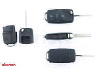 Carcasa Cheie Contact Pentru Volkswagen Jetta / Passat (B5-B6-B7) / Polo / Scirocco / Tiguan, 3 Butoane