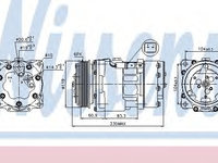 Compresor aer conditionat 89195 NISSENS pentru Peugeot 206 Peugeot 307
