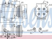 Compresor aer conditionat HONDA CR-V I (RD) (1995 - 2002) NISSENS 89226