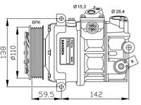 Compresor aer conditionat VW SHARAN (7N1, 7N2) (2010 - 2016) NRF 32147G