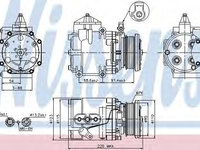 Compresor, climatizare FORD MONDEO III Combi (BWY) (2000 - 2007) NISSENS 89248 piesa NOUA