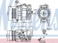 Compresor, climatizare MERCEDES-BENZ C-CLASS (W203) (2000 - 2007) NISSENS 89090