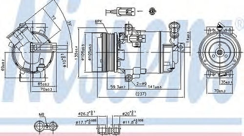 Compresor, climatizare OPEL ZAFIRA B (A05) (2