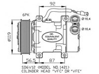 Compresor, climatizare PEUGEOT 206 Hatchback (2A/C) (1998 - 2016) NRF 32244 piesa NOUA