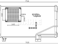 Condensator, climatizare (AC346000S BEH MAH) MERCEDES-BENZ