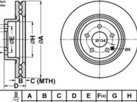 Disc frana, ATE PowerDisc, ventilat fata, diametru exterior 312 mm, grosime 24 mm, BMW 1 (F20), 1 (F21), 2 (F22, F87), 2 (F23), 3 (E90), 3 (E91), 3 (E92) 1.6-3.0 12.04-