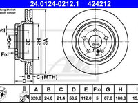 Disc frana MERCEDES S-CLASS (W221) (2005 - 2013) ATE 24.0124-0212.1