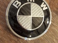 Emblema bmw carbon 3d gri cu negru