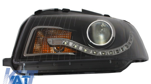 Faruri DRL compatibil cu Audi A3 8P (05.2003-03.2008) DAYLIGHT Negru