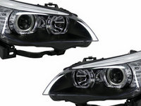 Faruri LED Dayline Angel Eyes compatibil cu BMW Seria 5 E60 E61 (2003-2007) LCI Design HLBME60 SAN35283