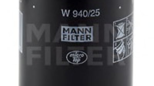 Filtru ulei W 940 25 MANN-FILTER pentru Audi 