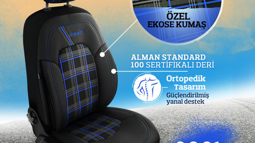 Huse scaune auto SEAT TOLEDO 2000-2010 Dynamic Negru Albastru
