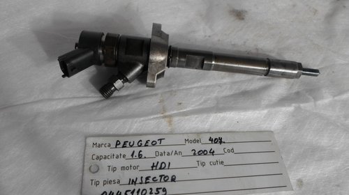 Injectoare Peugeot 206 2005 Cod:0 445 110 259