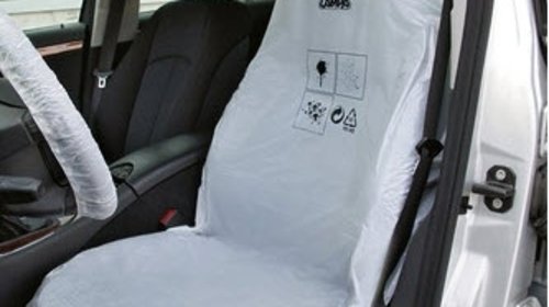 Kit huse scaun protectie plastic albe (100 buc.) - #855407748
