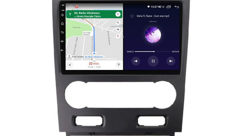 Navigatie dedicata cu Android Ford Mondeo III 2000 - 2007, clima automata, 8GB RAM, Radio GPS Dual Zone, Display HD IPS 9" Touchscreen, Internet Wi-Fi si slot SIM 4G, Bluetooth, MirrorLink, USB, Waze