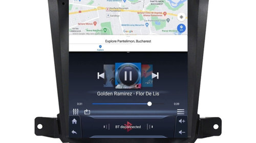 Navigatie dedicata cu Android tip tesla Chevrolet Cruze 2008 - 2013, 1GB RAM, Radio GPS Dual Zone, Touchscreen IPS 9.7" HD, Internet Wi-Fi, Bluetooth, MirrorLink, USB, Waze