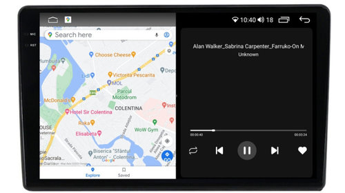 Navigatie dedicata cu Android VW Touran 2010 - 2015, 4GB RAM, Radio GPS Dual Zone, Display 2K QLED 10.36'' Touchscreen, Internet Wi-Fi si slot SIM 4G, Bluetooth, MirrorLink, USB, Waze