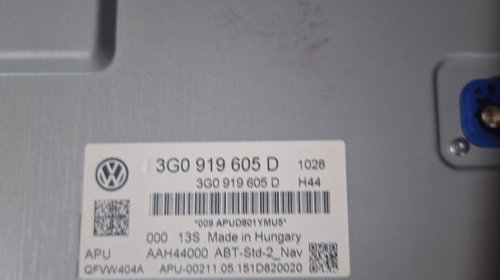 Navigatie VW Passat B8 cu unitate cod 3Q0 035 874 ; 3G0919605D