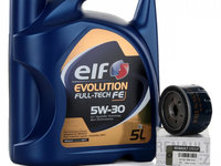 Pachet Revizie Ulei Motor Elf Evolution Full Tech FE 5W-30 5L + Filtru Ulei Oe Renault Vel Satis 2004→ 8200768913