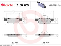 PLACUTE FRANA Fata RENAULT CLIO IV Hatchback Van (BH_) BREMBO P 68 059 2014