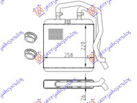 RADIATOR INCALZIRE (B) +/-ΑC (220x260) 01- (COMPLET CU TEVI), IVECO, IVECO DAILY 00-07, 074306510