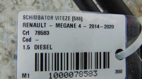 Schimbator viteze Renault Megane 4 din 2015, 1.5 Diesel