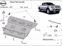 Scut metalic motor + radiator Nissan Pick Up (D22) 1997-2017