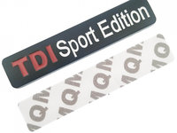 Sticker emblema auto TDI Sport Edition negru Logo VW GTI Polo Golf 5 6 7 Passat Tiguan
