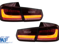 Stopuri LED BAR compatibil cu BMW Seria 3 F30 (2011-2019) Rosu Clar cu Semnal Dinamic Secvential
