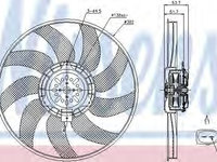 Ventilator, radiator AUDI A4 Avant (8K5, B8) (2007 - 2015) NISSENS 85728
