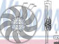 Ventilator, radiator AUDI A4 Avant (8K5, B8) NISSENS 85728