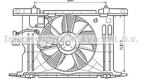 Ventilator radiator TOYOTA AURIS NRE15 ZZE15 