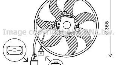 Ventilator radiator VW EOS 1F7 1F8 AVA VW7534